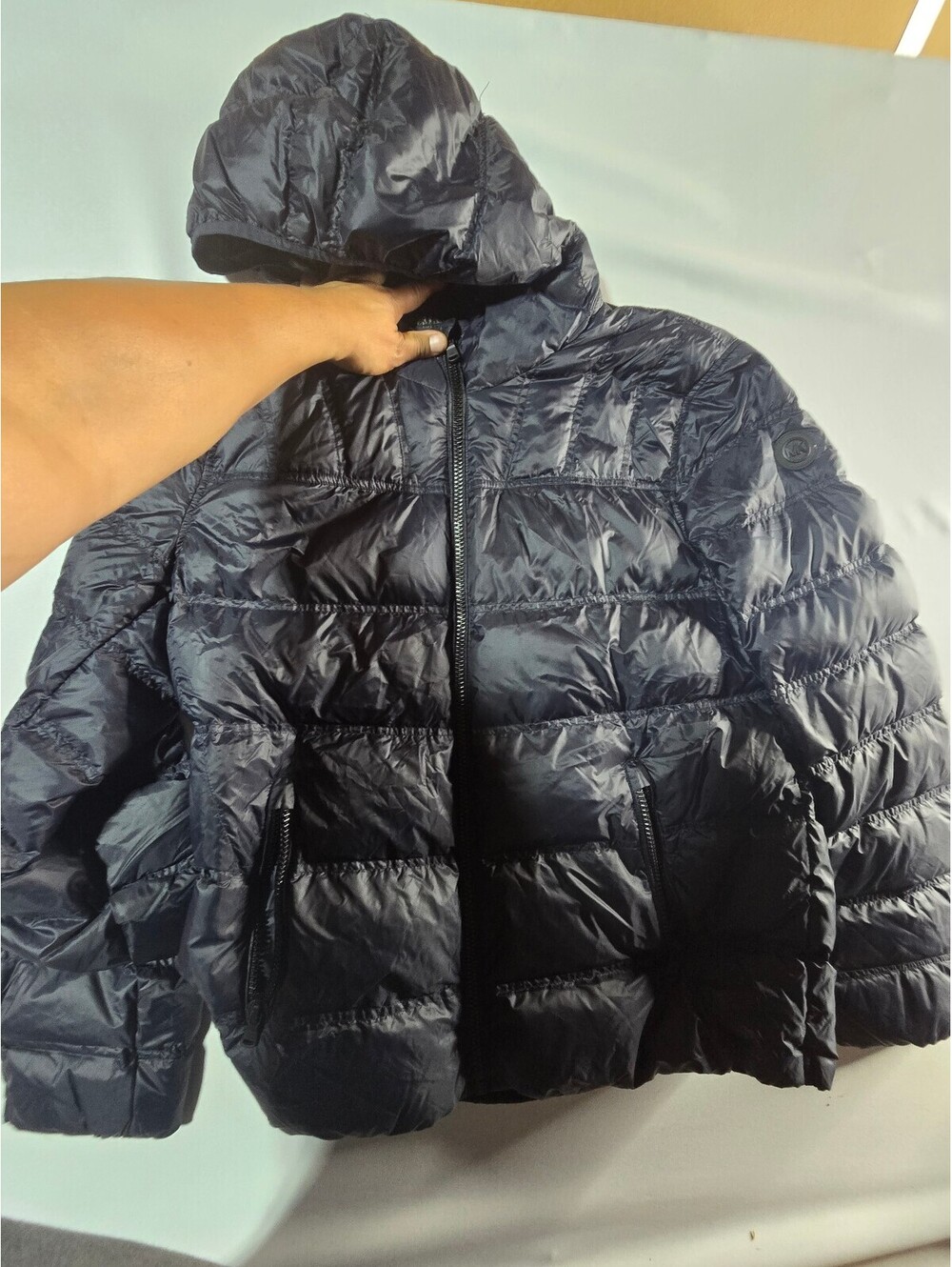 Michael Kors Quilted Puffer Hooded Jacket in Size L